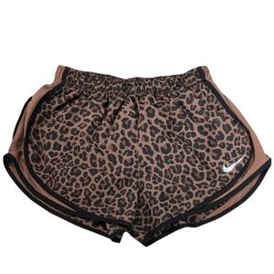 Nike Women's Brown Leopard Print Running Shorts